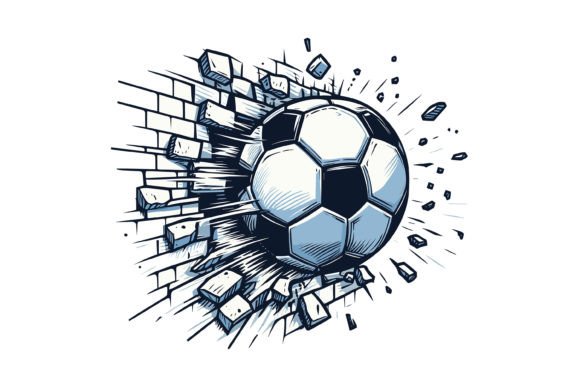 Download Soccer Ball Cracking Wall Design - Premium Resources