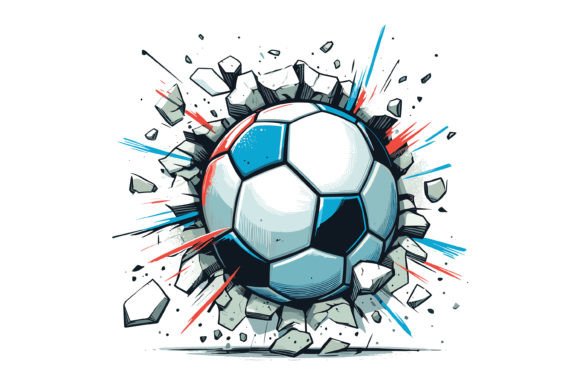 Download Soccer Ball Cracking Wall Design - Premium Resources